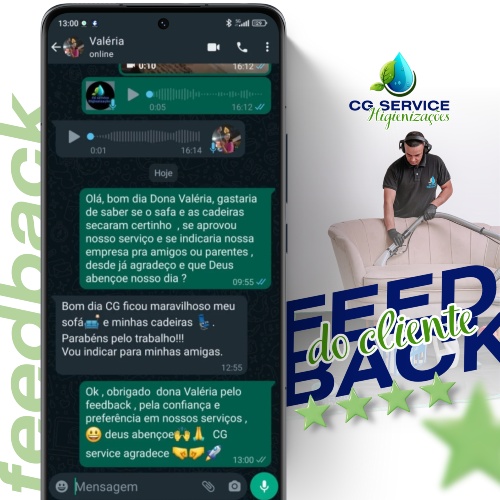 CG SERVICE - FEEDBACK DO CLIENTE DEPOIS DA LIMPEZA HIGIENIZAÇÃO E IMPERMEABILIZAÇÃO DE ESTOFADOS EM SÃO PAULO (1)