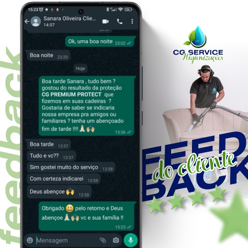 CG SERVICE - FEEDBACK DO CLIENTE DEPOIS DA LIMPEZA HIGIENIZAÇÃO E IMPERMEABILIZAÇÃO DE ESTOFADOS EM SÃO PAULO (2)